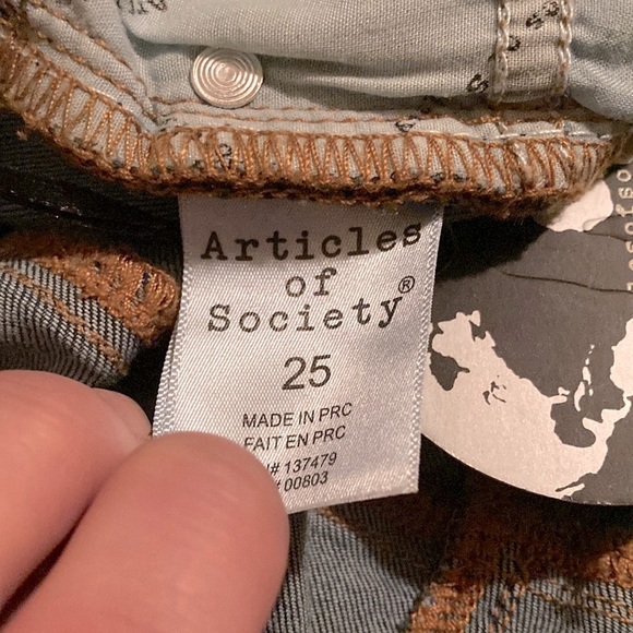 HP🎉• Articles of Society Denim Jeans Raw Ankle Women Pant - Picture 7 of 11